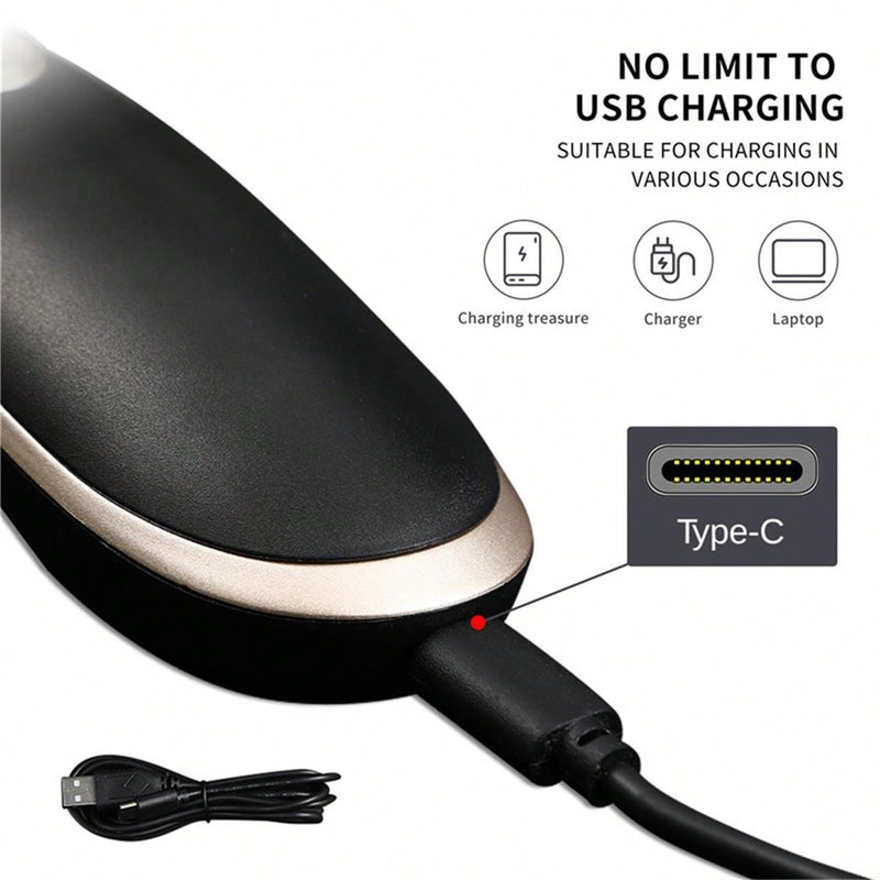 1 Peça Aparador de cabelo recarregável com bateria 1200mAh, indicador de bateria, adequado para todos os tipos de cabelo, portátil, para corte de cabelo adulto e infantil, dourado 1082