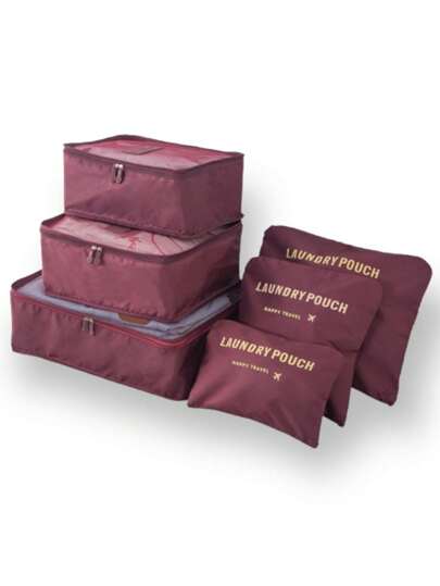 Organizador Necessaire Viagem Mala Kit 6 bolsa Pratico Look Roupas-11006