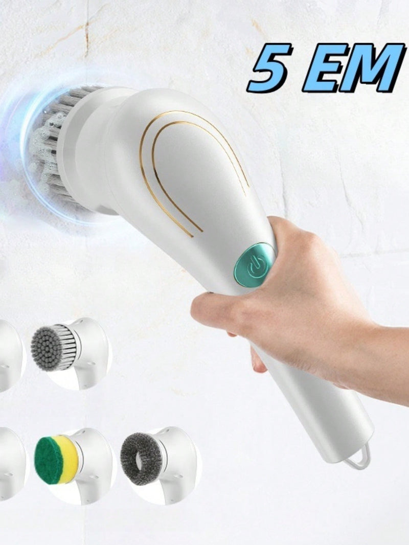 Escova Eletrica de Limpeza 5 em 1 Sem Fio Limpador Multiuso Pratico Para Cozinha , Banheiro prático Modelo atualizado (2ª geração) -SJ-005
