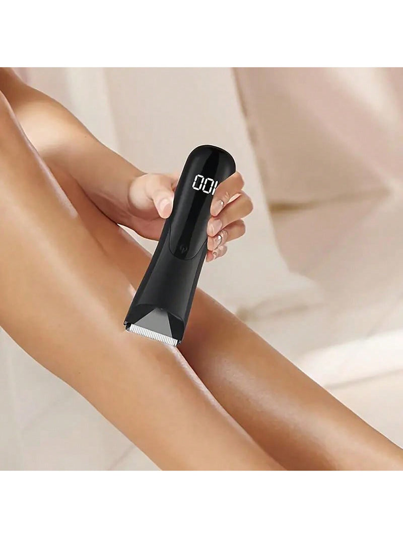 Aparador de Cabelo Corporal Elétrico Unissex, Kit de Grooming Recarregável e Sem Fio com Lâmina de Cerâmica, Visor LED, para Remoção de Cabelo de Homens e Mulheres, Grooming de Corpo Inteiro