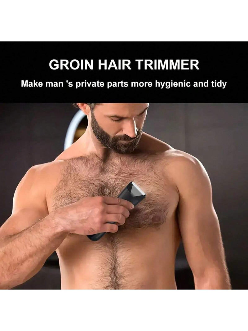 Aparador de Cabelo Corporal Elétrico Unissex, Kit de Grooming Recarregável e Sem Fio com Lâmina de Cerâmica, Visor LED, para Remoção de Cabelo de Homens e Mulheres, Grooming de Corpo Inteiro