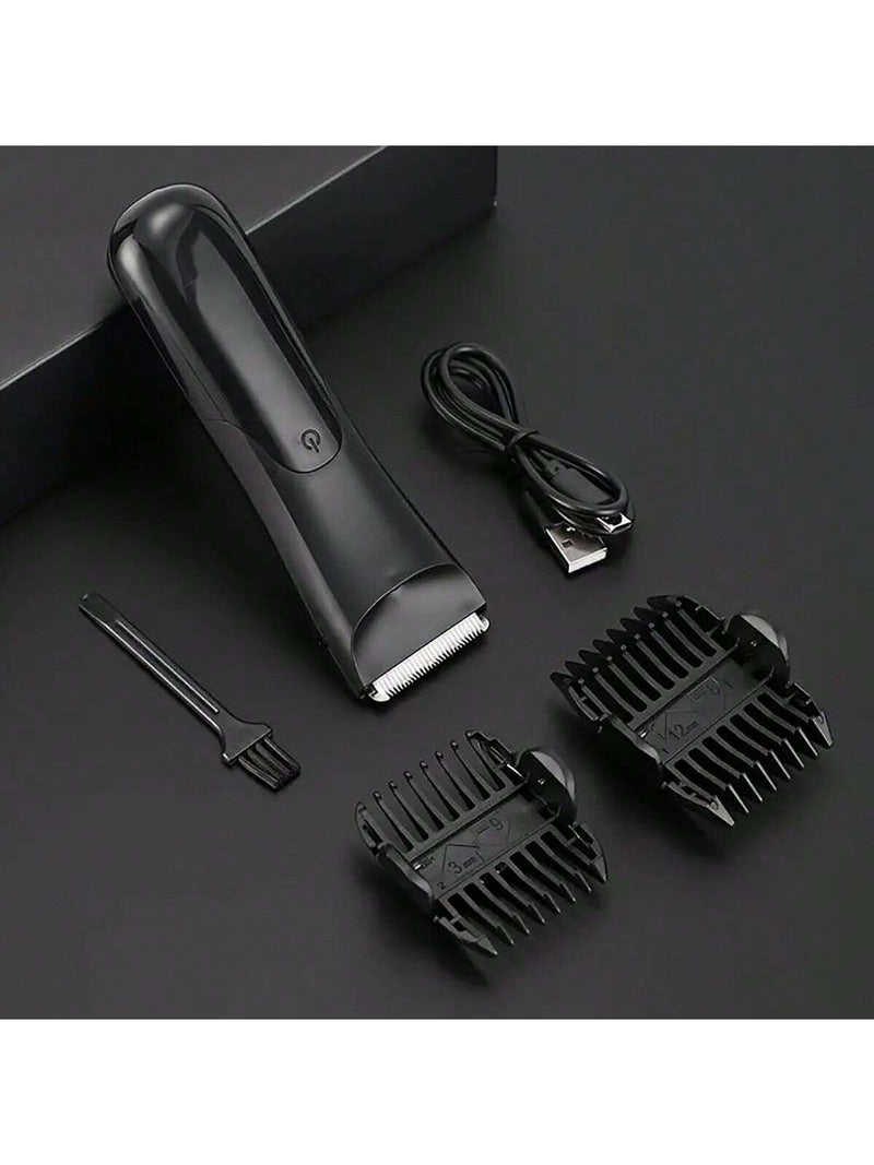 Aparador de Cabelo Corporal Elétrico Unissex, Kit de Grooming Recarregável e Sem Fio com Lâmina de Cerâmica, Visor LED, para Remoção de Cabelo de Homens e Mulheres, Grooming de Corpo Inteiro