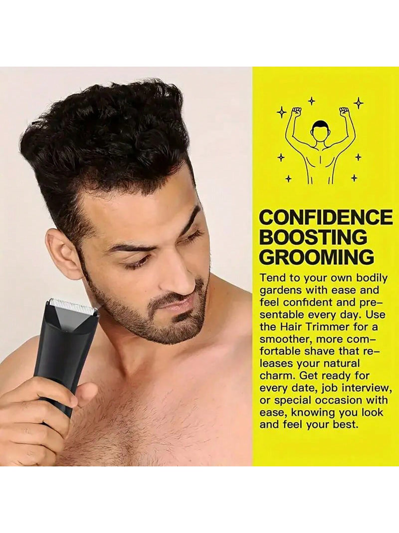 Aparador de Cabelo Corporal Elétrico Unissex, Kit de Grooming Recarregável e Sem Fio com Lâmina de Cerâmica, Visor LED, para Remoção de Cabelo de Homens e Mulheres, Grooming de Corpo Inteiro