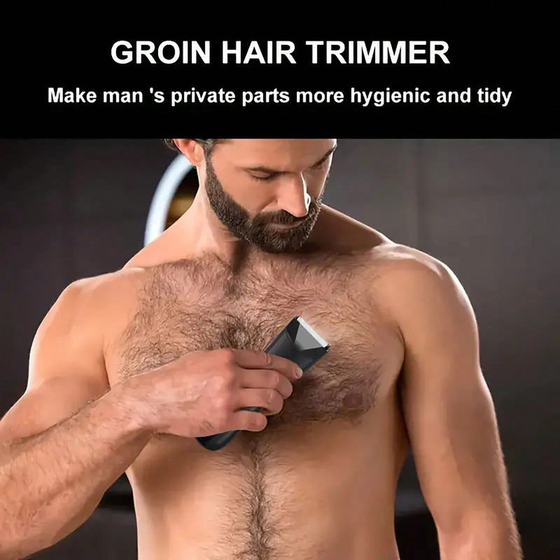 Aparador de Cabelo Corporal Elétrico Unissex, Kit de Grooming Recarregável e Sem Fio com Lâmina de Cerâmica, Visor LED, para Remoção de Cabelo de Homens e Mulheres, Grooming de Corpo Inteiro