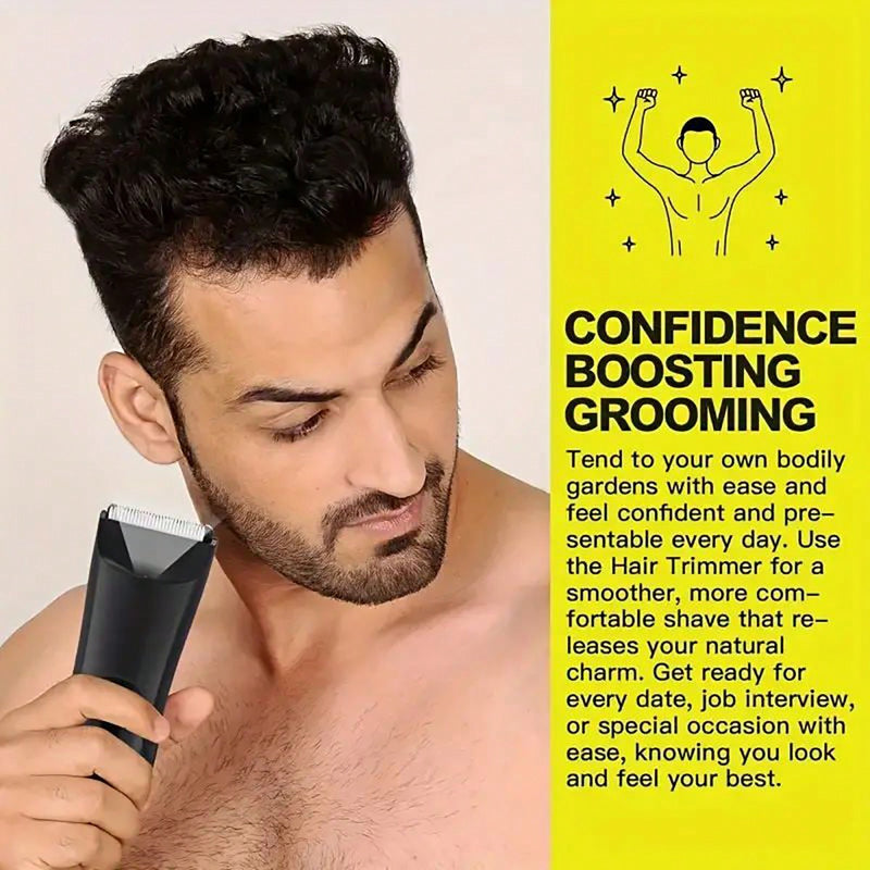 Aparador de Cabelo Corporal Elétrico Unissex, Kit de Grooming Recarregável e Sem Fio com Lâmina de Cerâmica, Visor LED, para Remoção de Cabelo de Homens e Mulheres, Grooming de Corpo Inteiro