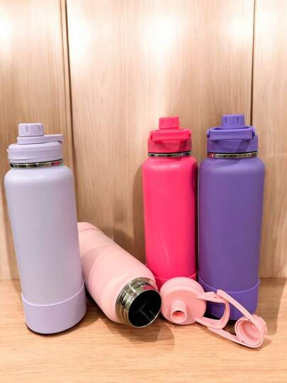 Garrafa Termica Com Protetor de Silicone 1200ML Dia a Dia Faculdade Trabalho