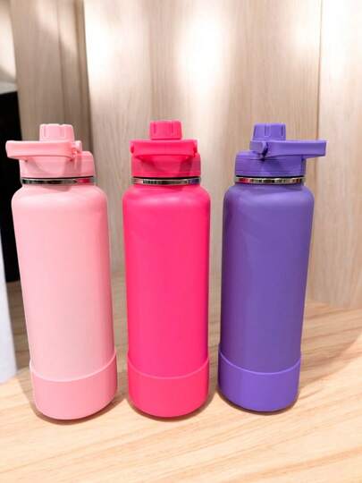 Garrafa Termica Com Protetor de Silicone 1200ML Dia a Dia Faculdade Trabalho