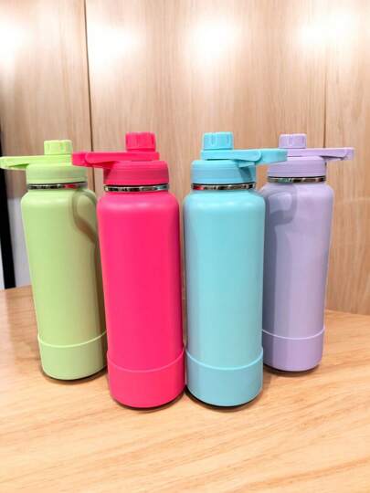 Garrafa Termica Com Protetor de Silicone 1200ML Dia a Dia Faculdade Trabalho