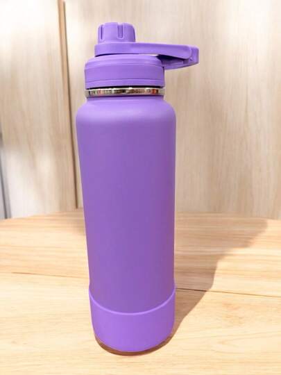 Garrafa Termica Com Protetor de Silicone 1200ML Dia a Dia Faculdade Trabalho