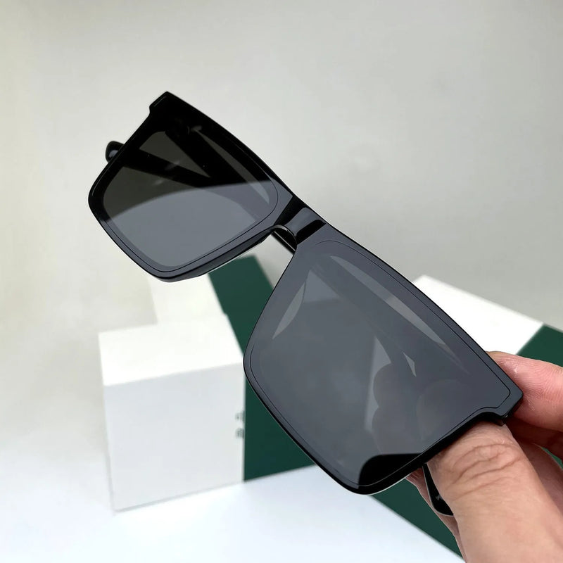 Óculos de Sol Masculino, Retângulo Designer Luxo; Clássico Vintage Outdoor.