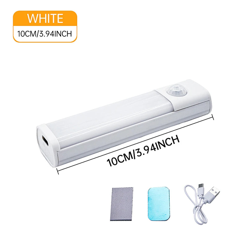 LED Motion Sensor Light Wireless LED Night Light Type C Rechargeable Light Cabinet Wardrobe Lamp Staircase Backlight For Kitchen
