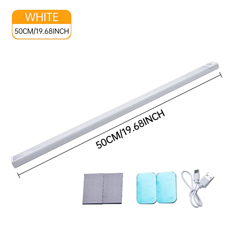 LED Motion Sensor Light Wireless LED Night Light Type C Rechargeable Light Cabinet Wardrobe Lamp Staircase Backlight For Kitchen