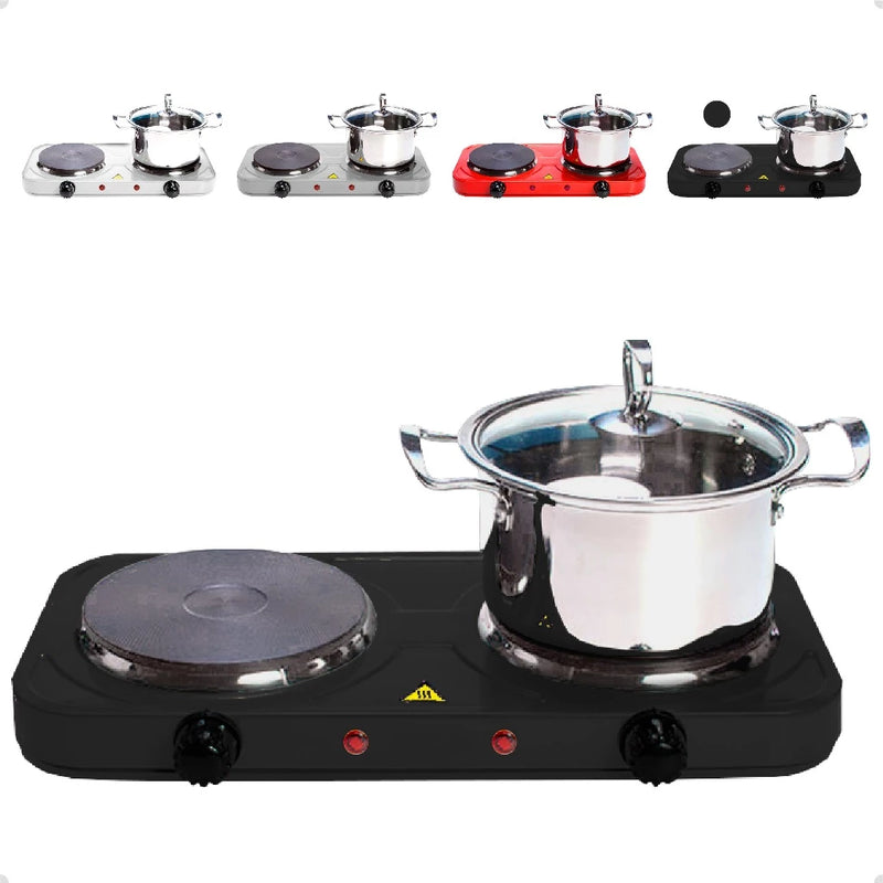 Fogareiro De Indução Cooktop Fogão Portátil Elétrico 2 Bocas 2000w De Potencia Linha Premium