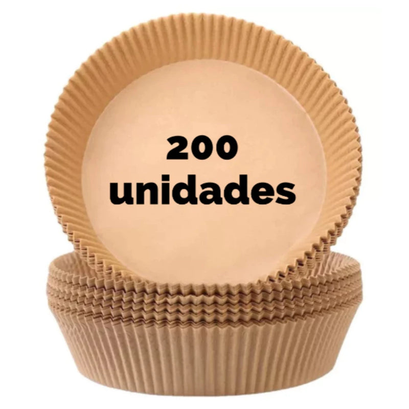 Forma De Airfryer Descartável Redondo Antiaderente Para Cozimento Papel Fritadeira Cozimento Protetor Forro Tapete 50,100,150,200,300 Unidades