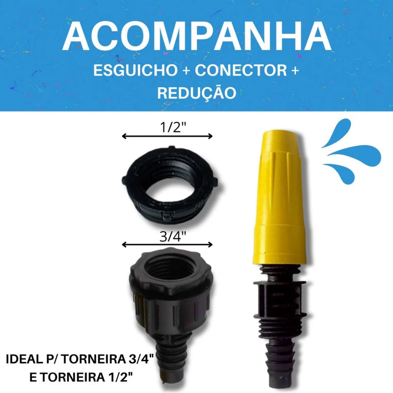 Mangueira de Jardim Fácil de Armazenar, Anti-Torção, Dupla Camada