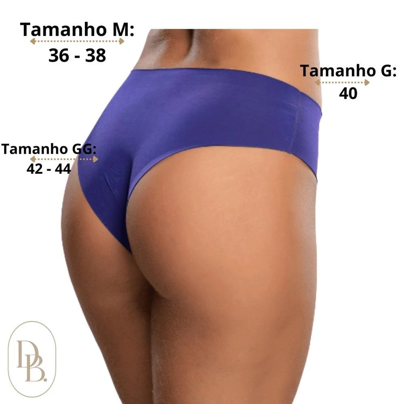 Kit 5 Calcinha Sem Costura Corte a Laser