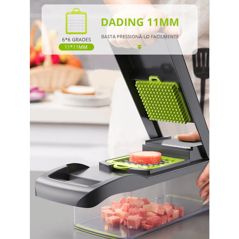 profissional cozinha sliceraço inox16em1fatiador cortador ralador de legumes verduras frutas coisas diferentes para casa