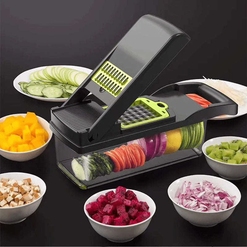profissional cozinha sliceraço inox16em1fatiador cortador ralador de legumes verduras frutas coisas diferentes para casa