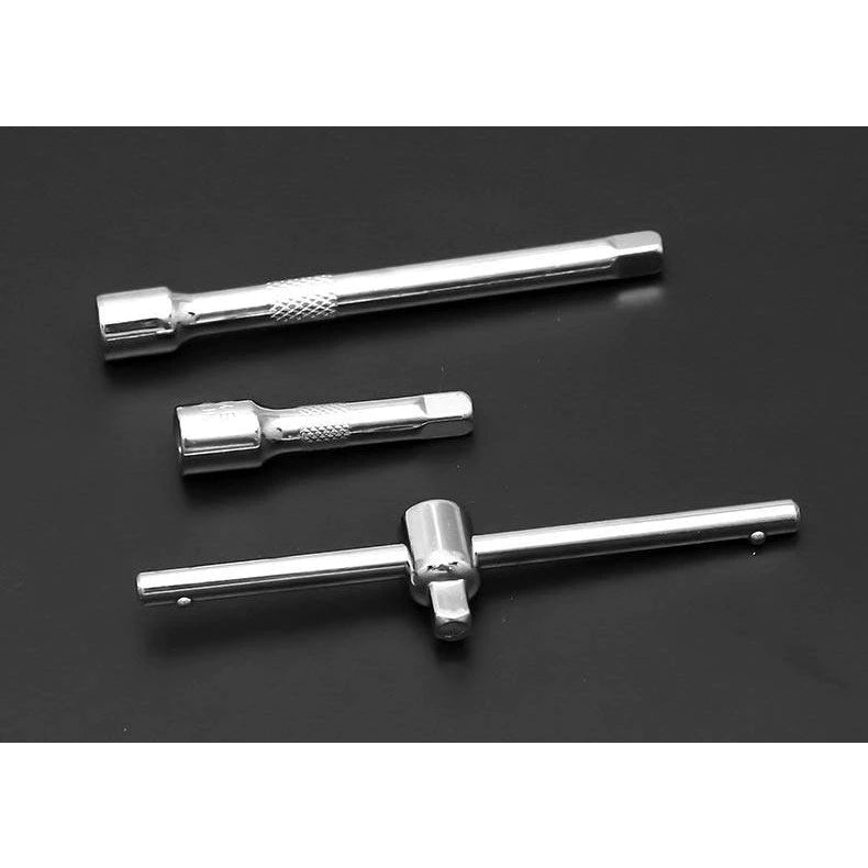 Maleta Jogo Conjunto Chave catraca 46/40 peças 1/4'' com soquete reversível resistente aço inox
